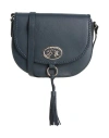 La Martina Woman Cross-body Bag Black Size - Calfskin In Navy Blue