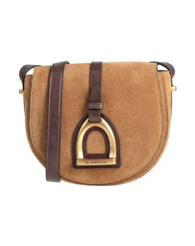 La Martina Woman Cross-body Bag Sand Size - Leather
