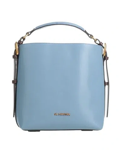 La Martina Woman Handbag Azure Size - Leather In Blue