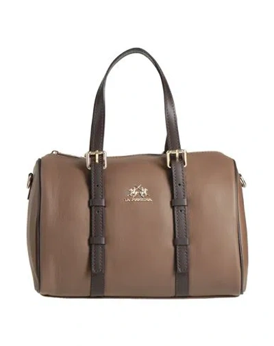 La Martina Woman Handbag Khaki Size - Calfskin In Beige
