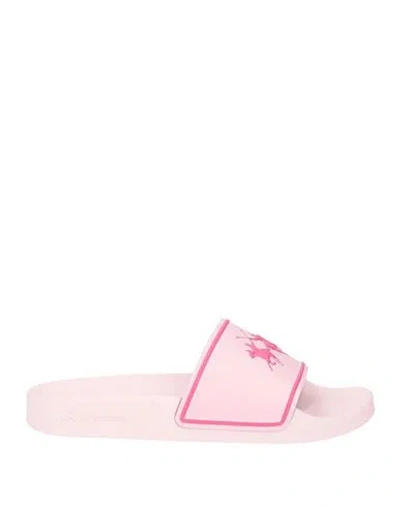 La Martina Woman Sandals Pink Size 9 Rubber