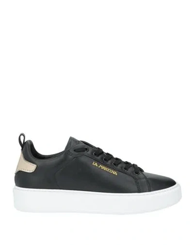La Martina Woman Sneakers Black Size 10 Leather