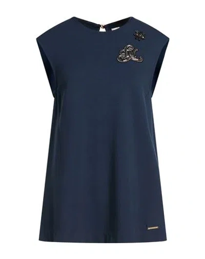 La Martina Woman Top Midnight Blue Size 1 Viscose, Polyamide, Elastane