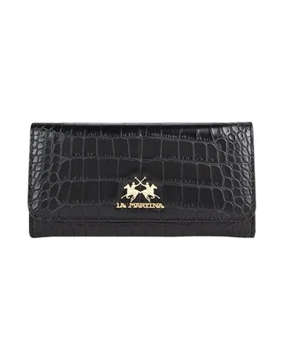 La Martina Woman Wallet Black Size - Polyurethane