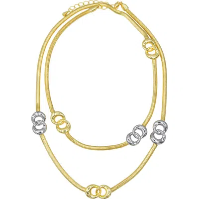 La Meno Aurea Long Necklace In Gold
