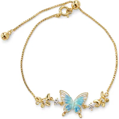 La Meno Butterfly Adjustable Bracelet In White