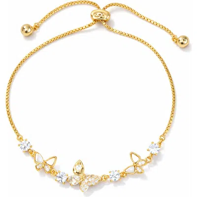 La Meno Butterfly Slider Bracelet In Gold