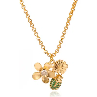 La Meno Carapace Pendant Necklace In Gold