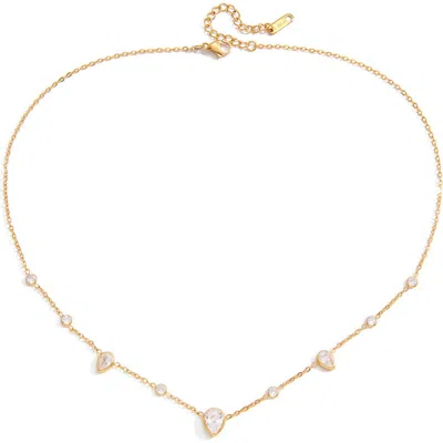 La Meno Dewdrop Necklace In Gold