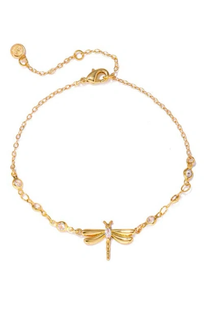 La Meno Dragonfly Kiss Bracelet In Gold