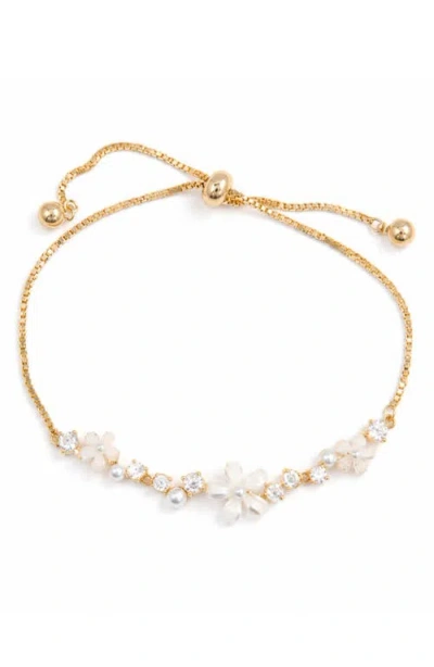 La Meno Flora Slider Bracelet In Gold