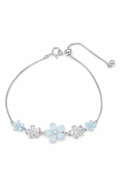 La Meno Flora Slider Bracelet In Silver