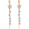 La Meno Flower Season Drop Earrings In Gold