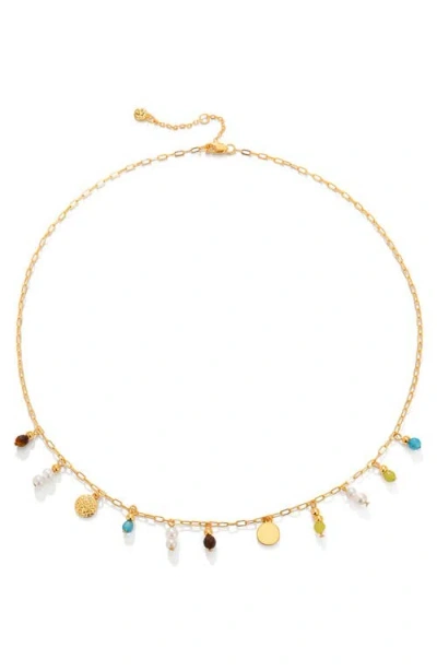 La Meno Forest Dew Necklace In Gold