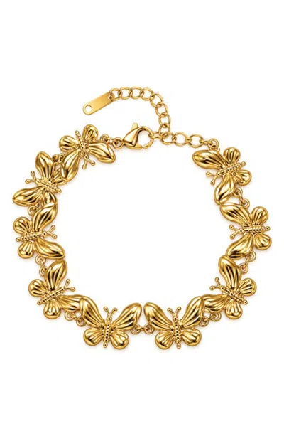 La Meno Golden Butterfly Garden Bracelet