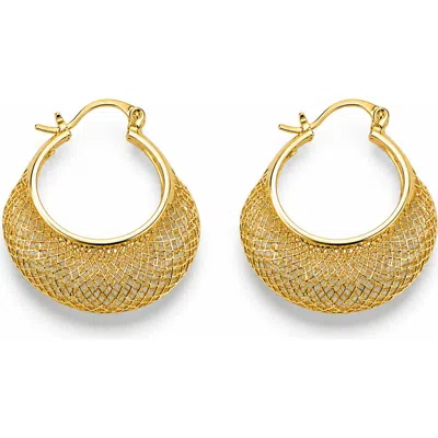 La Meno Golden Lace Hoop Earrings