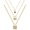 La Meno Golden Trust Set Of 3 Pendant Necklaces In Multi