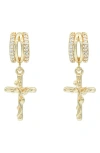 La Meno Inner Hope Hoop Earrings In Gold