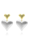 La Meno Paris With Love Drop Earrings In Multi