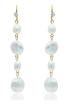 La Meno Paseo Freshwater Pearl Drop Earrings In White