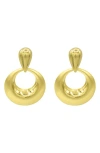 La Meno Roman Holiday Hoop Earrings In Gold