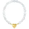 La Meno Sea Of Love Freshwater Pearl Bracelet In White