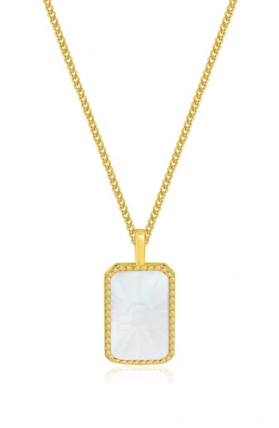 La Meno Zodiac Double Sided Pendant Necklace