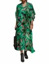 La Mer Luxe Janice Midi Dress In Banana Leaf In Multi