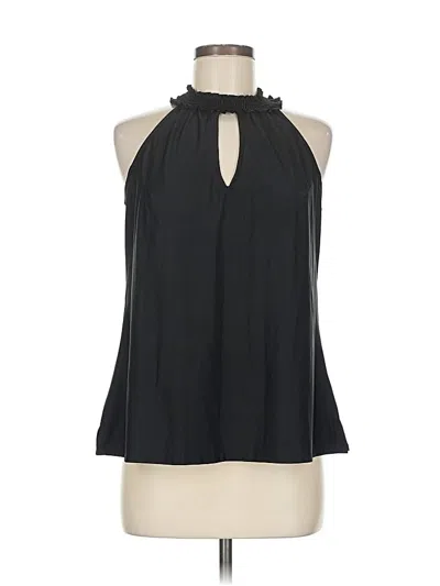 Pre-owned La Mer Luxe Sleeveless Blouse In Black