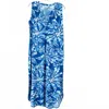 La Mer Luxe Women's Print Sleeveless Maxi Dress In Blue In Blue
