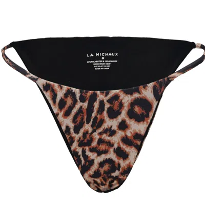 La Michaux Women's Foxy Leopard Bikini Bottom In Animal Print