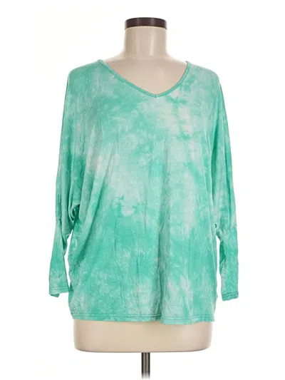 Pre-owned La Miel 3/4 Sleeve T-shirt In Green