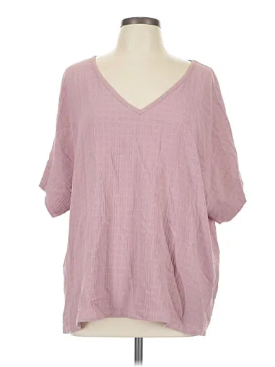 Pre-owned La Miel 3/4 Sleeve T-shirt In Pink