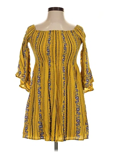 Pre-owned La Miel Casual Dress In Yellow