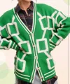 La Miel Cozy Knit Cardigan In Clover In Blue