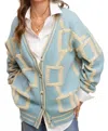 La Miel Cozy Knit Cardigan In Rain In Yellow