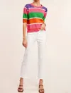 La Miel Frayed Hem Stretch Denim Jeans In White