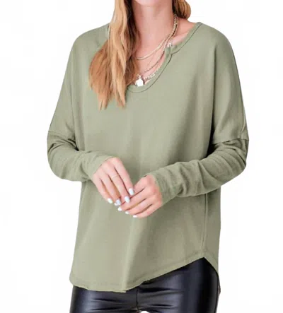 La Miel Harper Top In Light Olive Green