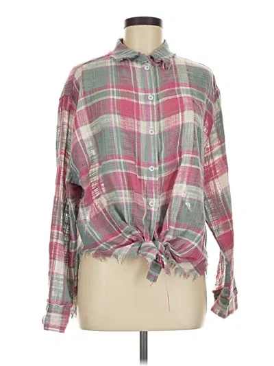 Pre-owned La Miel Long Sleeve Blouse In Pink