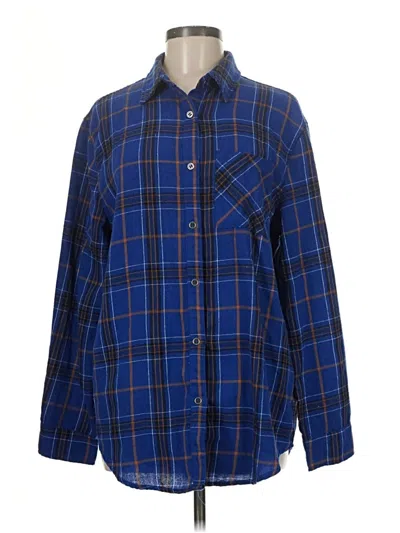 Pre-owned La Miel Long Sleeve Button Down Shirt In Blue