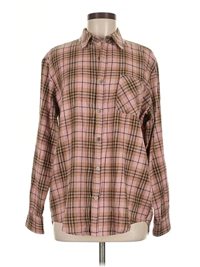 Pre-owned La Miel Long Sleeve Button Down Shirt In Brown
