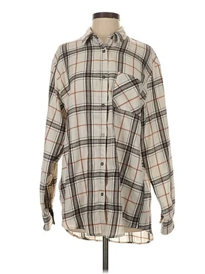 Pre-owned La Miel Long Sleeve Button Down Shirt In Gray