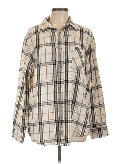 Pre-owned La Miel Long Sleeve Button Down Shirt In Ivory