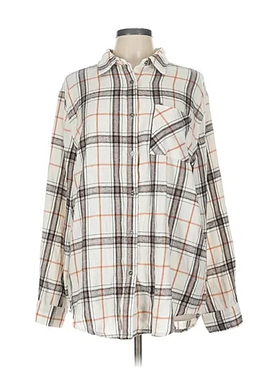 Pre-owned La Miel Long Sleeve Button Down Shirt In White