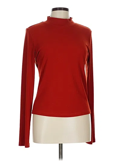 Pre-owned La Miel Long Sleeve Turtleneck In Red