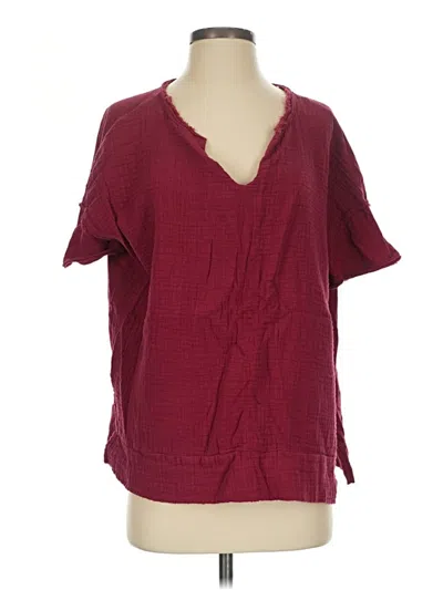 Pre-owned La Miel Short Sleeve T-shirt In Burgundy