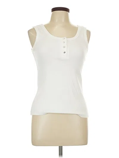 Pre-owned La Miel Sleeveless Top Ivory Scoop Neck Tops In White