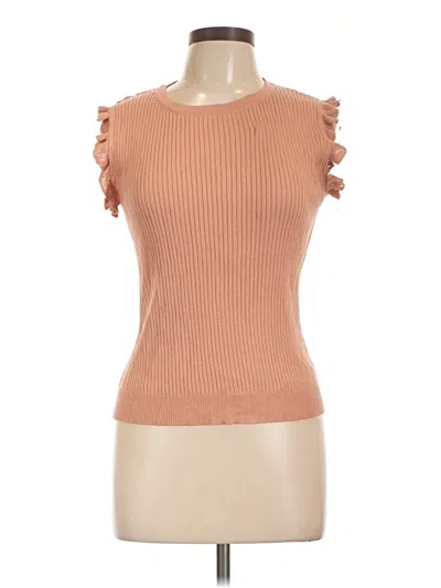 Pre-owned La Miel Sleeveless Top Orange Sweetheart Neckline Tops