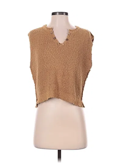 Pre-owned La Miel Sweater Vest In Tan