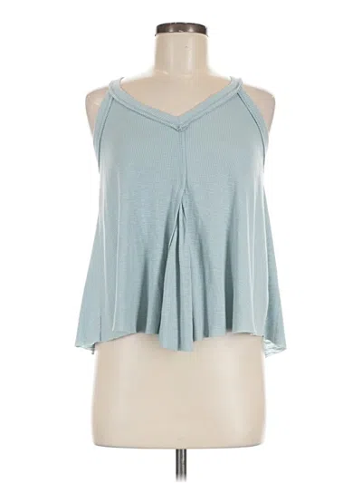 Pre-owned La Miel Tank Top Blue Halter Neckline Tops